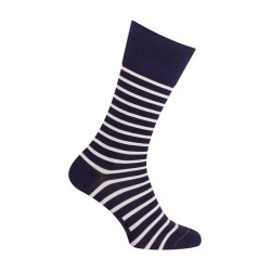 Socks - marine theme striped cotton - Navy