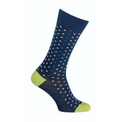  Chaussettes effet jean pois vert indigo brut - LABONAL 34593 1040 