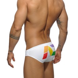  Slip de bain Rainbow blanc - ADDICTED ADS122 C01 