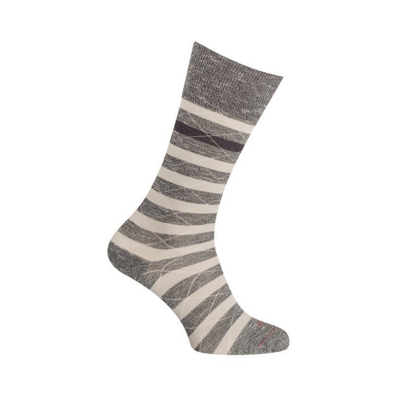  Chaussettes - Moulinée rayures coton - noir - LABONAL 34613 8000 