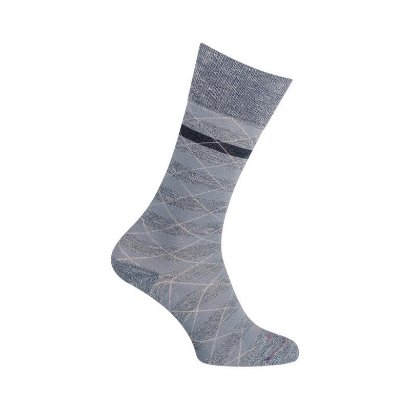  Chaussettes - Moulinée rayures coton - marine - LABONAL 34613 1000 