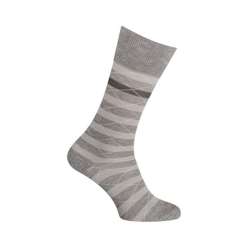  Chaussettes - Moulinée rayures coton - gris - LABONAL 34613 3000 