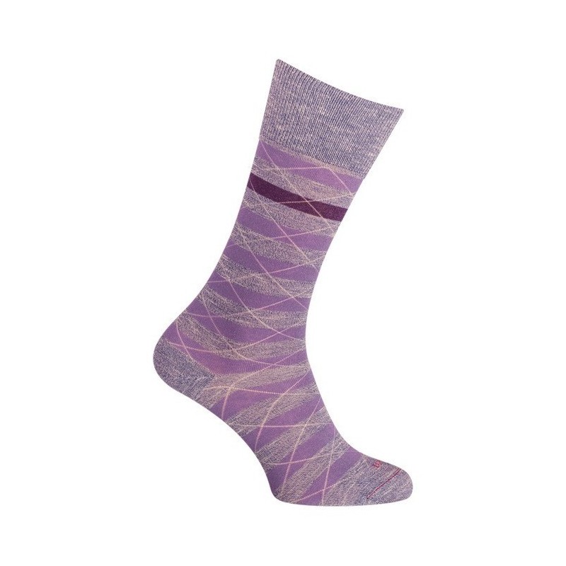  Chaussettes - Moulinée rayures coton - violet - LABONAL 34613 9930 
