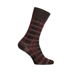  MI-CHAUSSETTES Carreaux laine - Sans couture - Noir - LABONAL 38979 8000 