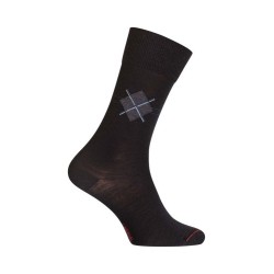  MI-CHAUSSETTES Losange placé laine - Sans couture - Marine - LABONAL 38974 1000 