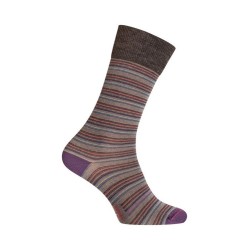  MI-CHAUSSETTES Rayures colorées laine - Sans couture - Gris - LABONAL 38975 3200 