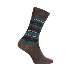 MI-CHAUSSETTES Ethnic stripes wool - Seamless - Medium grey