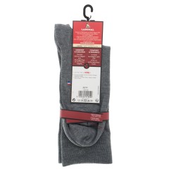  MI-CHAUSSETTES Losange placé laine - Sans couture - Gris - LABONAL 38974 3200 