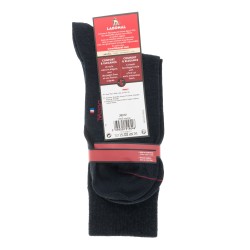  MI-CHAUSSETTES Losange placé laine - Sans couture - Marine - LABONAL 38974 1000 