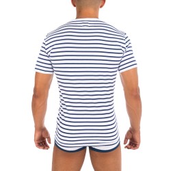  T-Shirt marin blanc - BLUEBUCK TS-WNS 