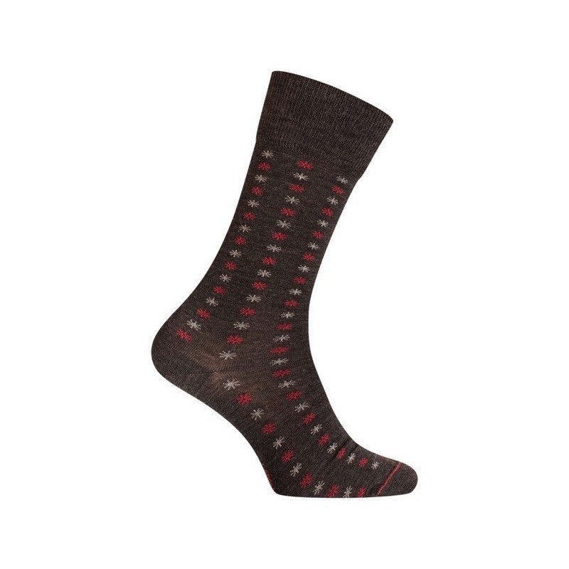  MI-CHAUSSETTES Semis étoiles laine - Sans couture - Gris - LABONAL 38972 3000 