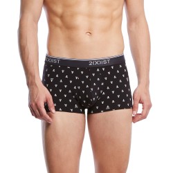  Men's Stretch Cotton No-Show Trunk 3-Pack - Noir - Bleu - Jaune - 2(X)IST 021333-05902 