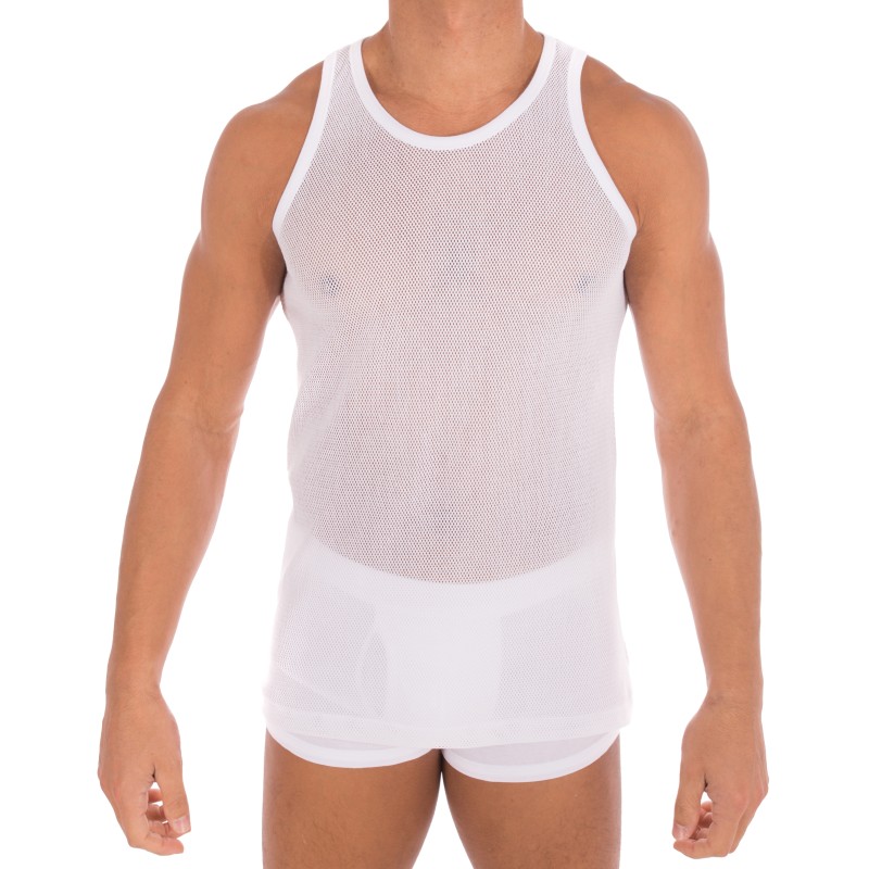 Tank top of the brand EMINENCE - Tank top, white sifted stitch - Ref : 0200 0001