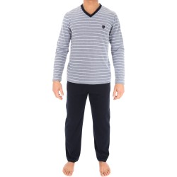 Navy Blue striped Pyjama set