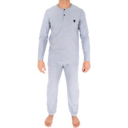 Pyjama à col tunisien gris