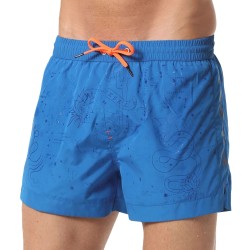 BMBX-SANDY-S 2,017 - shorts de baño de patrón azul