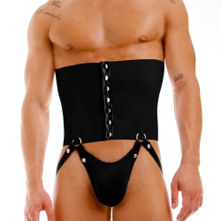 acheter des sous vetements Modus Vivendi pour homme - Jockstrap Transformer pour corset noir - jocks strap