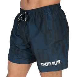 Pantaloncini da bagno CK logo stampato ombra blu