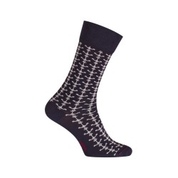  MI-CHAUSSETTES Ancres marin coton - Sans couture rouge - LABONAL 34755 1070 