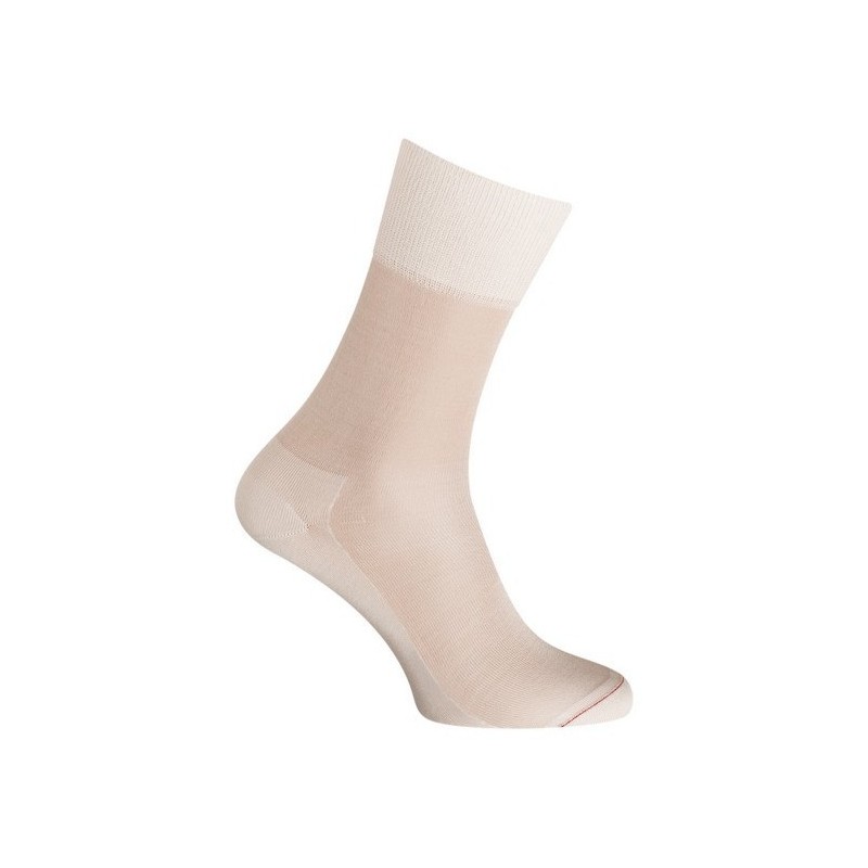  MI-CHAUSSETTES Unie soie - Sans couture - Blanc - LABONAL 39019 7000 