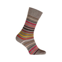 MID-socks multicolor striped cotton - seamless - grey