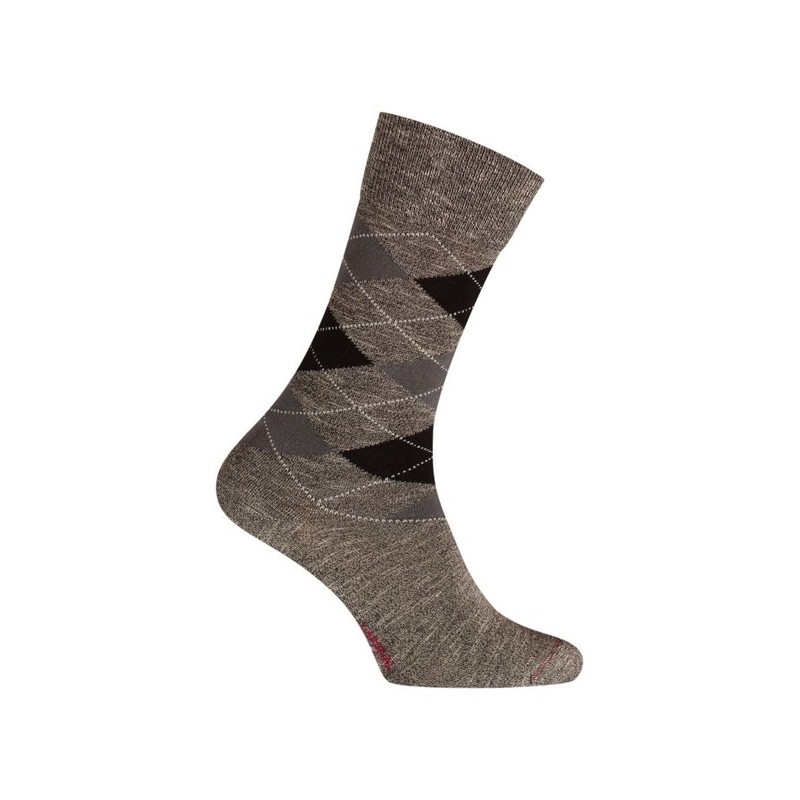  MI-CHAUSSETTES Intarsia effet mouliné coton - Sans couture - bleu - LABONAL 34768 8000 