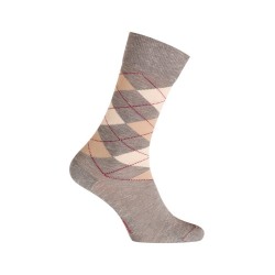  MI-CHAUSSETTES Intarsia effet mouliné coton - Sans couture - bleu - LABONAL 34768 3000 