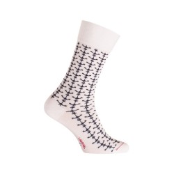 MID-Socks algodón anclajes marinos - blanco sin costuras