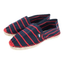 Espadrillas a righe Made in France - navy red