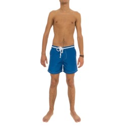  Shorts de bain bleu marine - details blancs - BLUEBUCK SW1-MBWH 