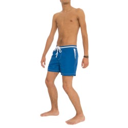  Shorts de bain bleu marine - details blancs - BLUEBUCK SW1-MBWH 