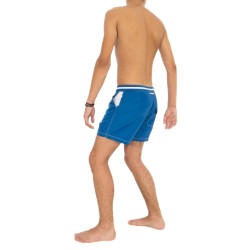  Shorts de bain bleu marine - details blancs - BLUEBUCK SW1-MBWH 