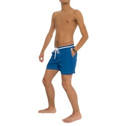  Shorts de bain bleu marine - details blancs - BLUEBUCK SW1-MBWH 