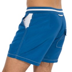  Shorts de bain bleu marine - details blancs - BLUEBUCK SW1-MBWH 