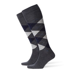  Chaussettes Mi-Bas Edinburgh - marine/gris - BURLINGTON 27082-3194 