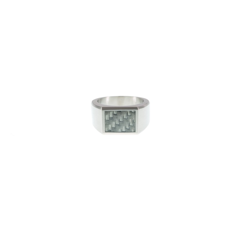  Steelx - Bague Acier et Carbonne -  R358 170 