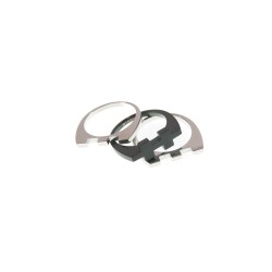  Steelx - Bague Acier noir et brillant -  R330 170 