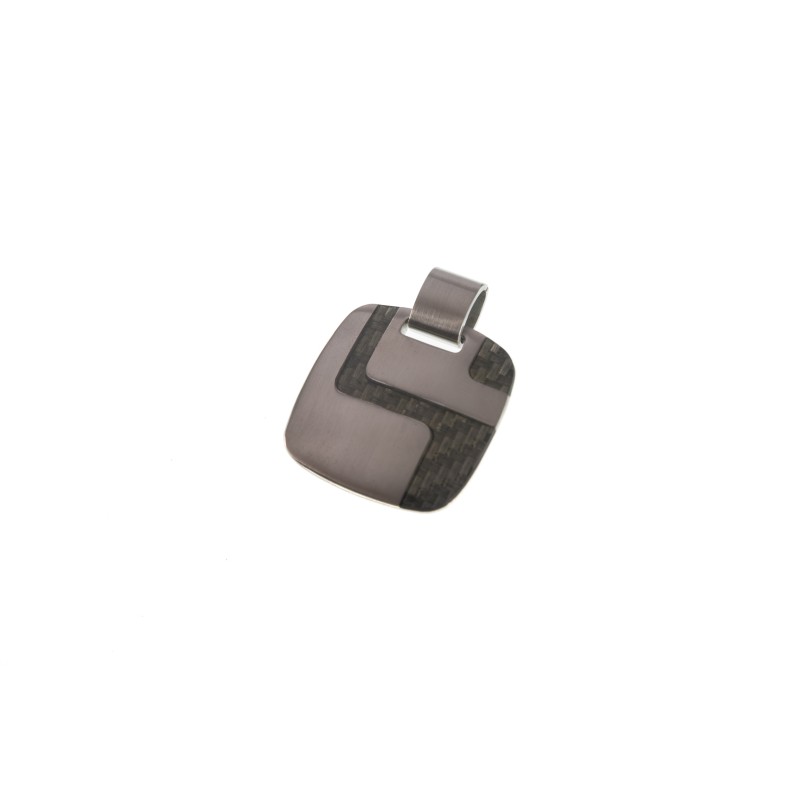 Steelx - Pendentif Acier et Carbonne - 8041 170 Steelx - Pendentif Acier et Carbonne - 8041 170