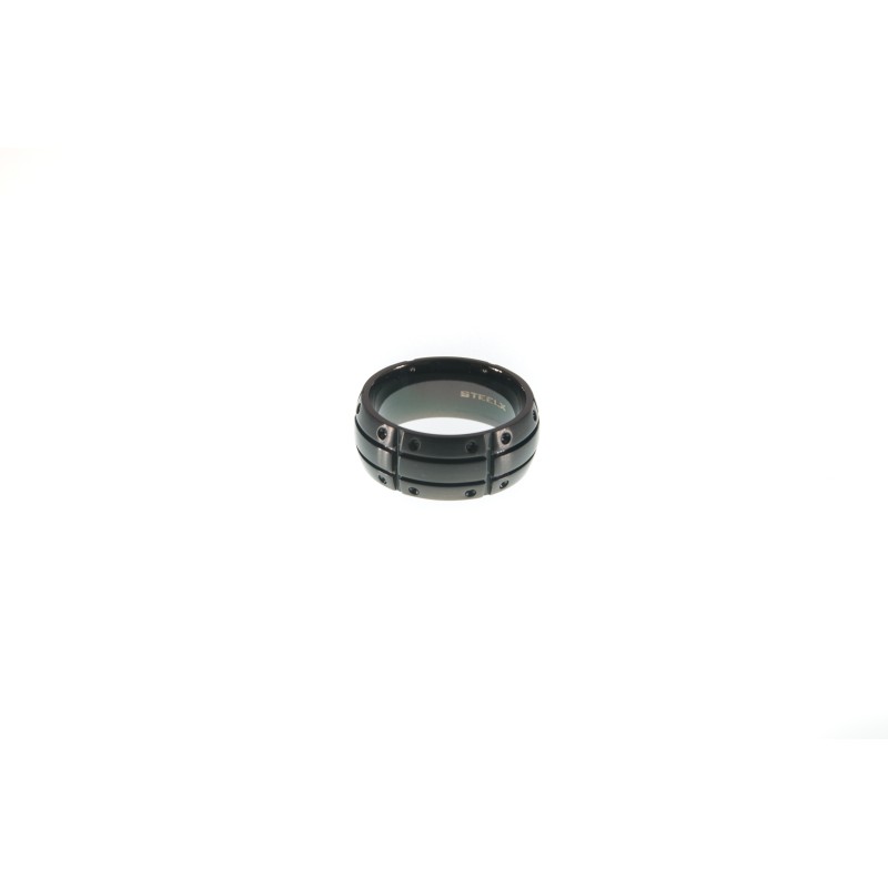  Steelx - Bague Acier noir -  R335 170 