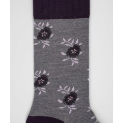  Chaussettes Fleurs Laine Gris - LABONAL 38994 3200 