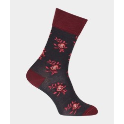  Chaussettes Fleurs Laine Bleu - LABONAL 38994 1000 