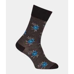  Chaussettes Fleurs Laine Anthracite - LABONAL 38994 3000 