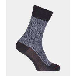  Chaussettes Chevrons Laine Bleu - LABONAL 38996 1000 