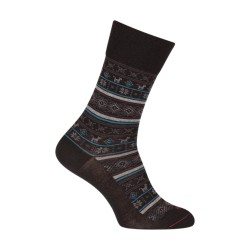 Socks Incas motifs wool black