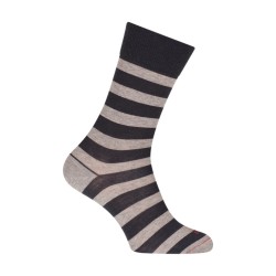 Socks Navy stripes wool blue/grey