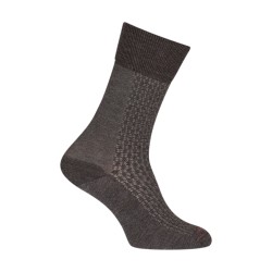  Chaussettes Ajourées bicolores vertical Laine Gris - LABONAL 38883 3000 