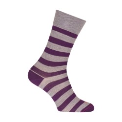  Chaussettes Rayures marin Laine Gris - LABONAL 38122 3200 