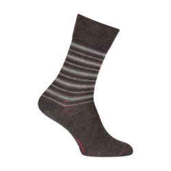 Socks striped wool anthracite