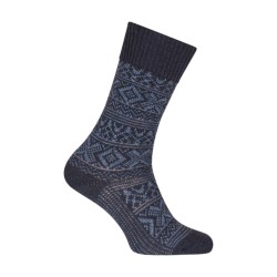  Chaussettes Motifs norvégien bicolores épaisses Polyamide Bleu - LABONAL 35255 1000 