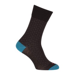 Bicolores grid socks wool black